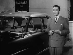 1953 Packard TV commercial:  Power Steering Stock Footage