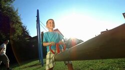HD Super Slow-Mo: Kids Having Fun On A Playground Stock Footage