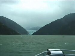 Heading Towards Ice Glacier Stock Footage