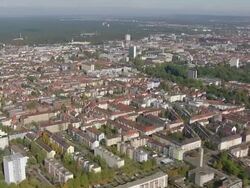 WS AERIAL View of city / Karlsruhe, Baden Wurttemberg, Germany Stock Footage