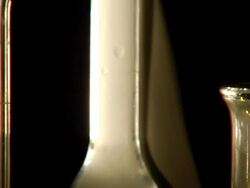 Beakers - Tilt Down CU Slow Motion Stock Footage