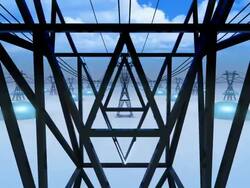 High Voltage Power Line (Loopable) Stock Footage