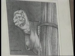 PERU: LIMA: DISABLED ARTIST WHO PAINTS AND CARVES BY MOUTH News Clip