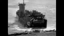 MOT 1945: BATTLE OF IWO JIMA: UNLOADING TROOPS AND EQUIPMENT UNDER FIRE Instructional Video