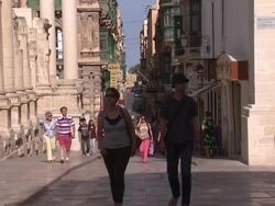 Tourists in Valletta, Malta News Clip