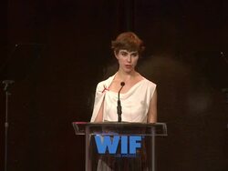 SPEECH: Naomi Wilding on the event at the 2011 Women In Film Crystal + Lucy Awards Sponsored By Pandora And Max Mara at Beverly Hills CA. (Footage by WireImage Video/Getty Images Entertainment Video) Stock Footage
