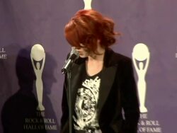 21st Annual Rock and Roll Hall of Fame Induction Ceremony press room Stock Footage