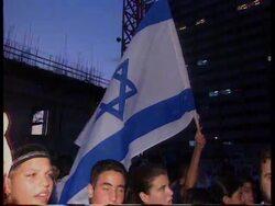 Israel/Gaza-Angry Protest;Bomb Victims Buried News Clip