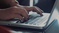 Businesswomen working on laptop Stock Footage