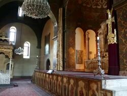 Vagharshapat, Echmiadzin cathedral, interior view Stock Footage