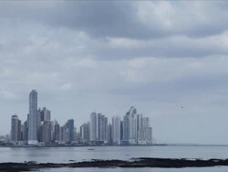 Panama City Skyline Time Lapse Stock Footage