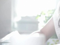 Female doing dishes in domestic kitchen Stock Footage