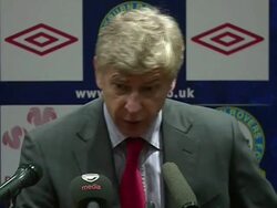 Blackburn 4-3 Arsenal post match interviews Stock Footage