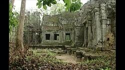 Craftsmen making repairs to Phreah Khan News Clip