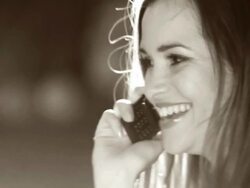 Young Woman On The Phone Stock Footage