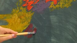 Artist drawing in studio (HD) Stock Footage