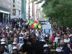 May 12, 2011 Rally and March - City Hall Stock Footage