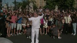 CLEAN: Olympic torch passes Parliament News Clip