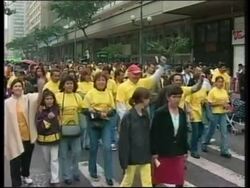 Colombians march during May Day News Clip