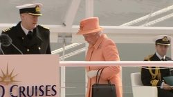 The Queen christens new P&O Cruises superliner, the Britannia News Clip