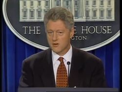 USA: PRESIDENT CLINTON IRAQ CRISIS PRESS CONFERENCE News Clip