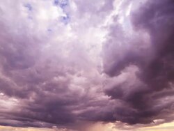 Storm clouds at sunset Stock Footage