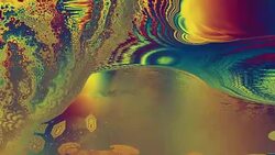 Caribbean sunset in gaudy colours fractal HD video Stock Footage