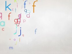 Colorful Alphabet Letters Background Loop - Pastel Rainbow HD Stock Footage