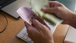 Counting money Stock Footage