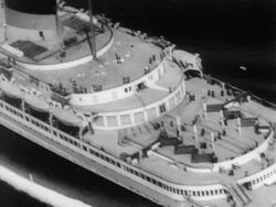 S.S. Normandie's maiden voyage across the Atlantic Stock Footage