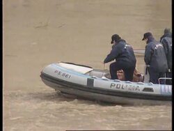 ITALY: ROME: ANNUAL SWIM OFF CAVOUR BRIDGE News Clip