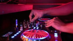 DJ at work Stock Footage