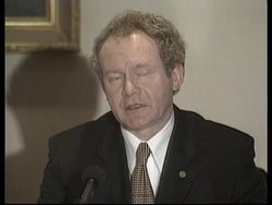 USA: MARTIN MCGUINNESS &amp; RICHARD RILEY PRESS CONFERENCE News Clip