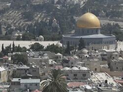 Dome of the Rock and surrounding area Stock Footage