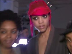 Lizzy Okpo and Darlene Okpo at Crest 3D White Presents Art Garde Designers at The Box at Lincoln Center on 02/09/2012 in New York, NY, United States Stock Footage