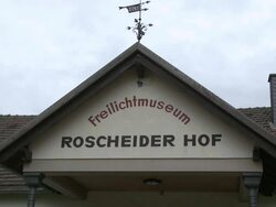 CU View of museum Roscheider Hof / Konz, Rhineland-Palatinate, Germany Stock Footage