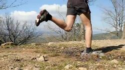 Training for marathon Stock Footage