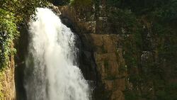 Falling Water at High Cliff Waterfalls Stock Footage