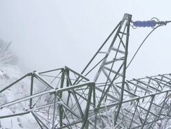 Blackout After An Ice Storm Stock Footage