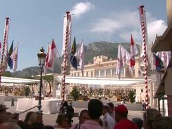 ATMOSPHERE Palace at the Monaco Royal Wedding: Preparations at Monaco . (Footage by WireImage Video/Getty Images Entertainment Video) Stock Footage