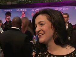 INTERVIEW: Sarah Smith on the film being very British, working on animated movies and approaching the production with sincerity at the Arthur Christmas World Premiere at London England. (Footage by WireImage Video/Getty Images Entertainment Video) Stock Footage