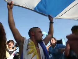 FIFA 2014 World Cup Fan Fest: Uruguay v Italy Stock Footage