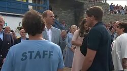 William and Catherine, Duke and Duchess of Cambridge in Newquay on first official visit to the Duchy of Cornwall News Clip
