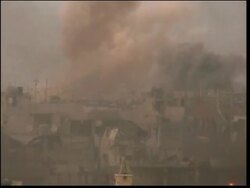 Ground pictures of shelling at refugee camp News Clip