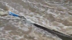 Net fishing stream. Stock Footage