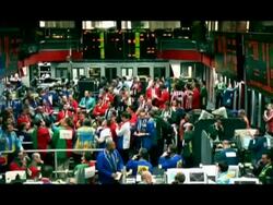 WA Pan left across trading floor of The Petroleum Exchange, London, England Stock Footage