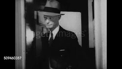 1937: REPRISING CONVERSATION: Dr. Herty speaking w/ two unidentified men, SOT one man saying he doesn't believe he can make the paper on high speed machines. Dr. Herty leaving office. Talking w/ other mill owners, men shaking heads. Dr. Herty leaving Instructional Video