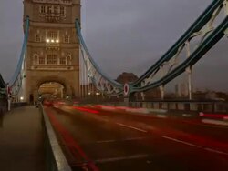 T/L Tower Bridge Day to Night Stock Footage