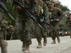 Female Marines Participate In Marine Combat Training At Camp LeJeune Stock Footage