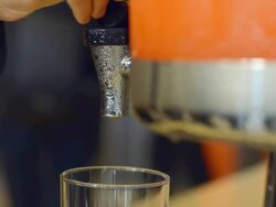 rear view : back of faucet Stock Footage